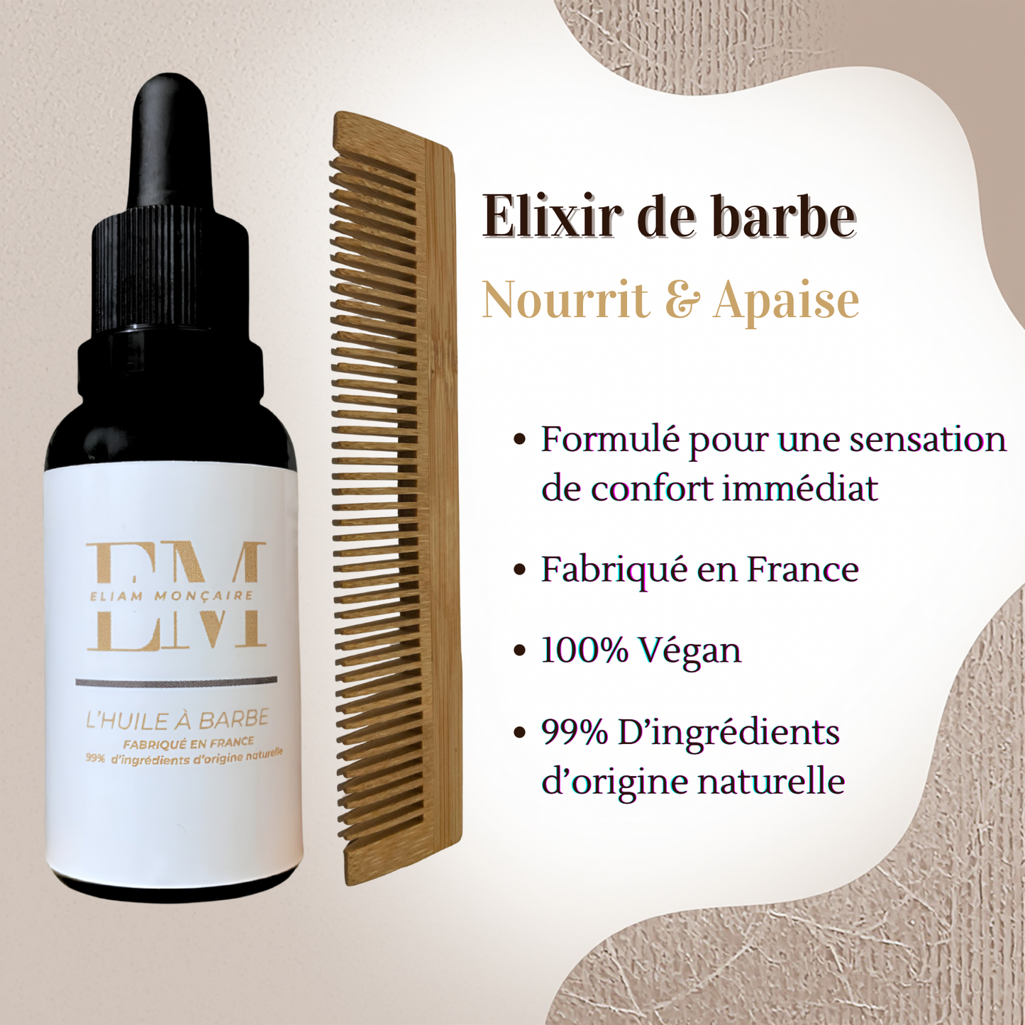 Huile de soin à barbe